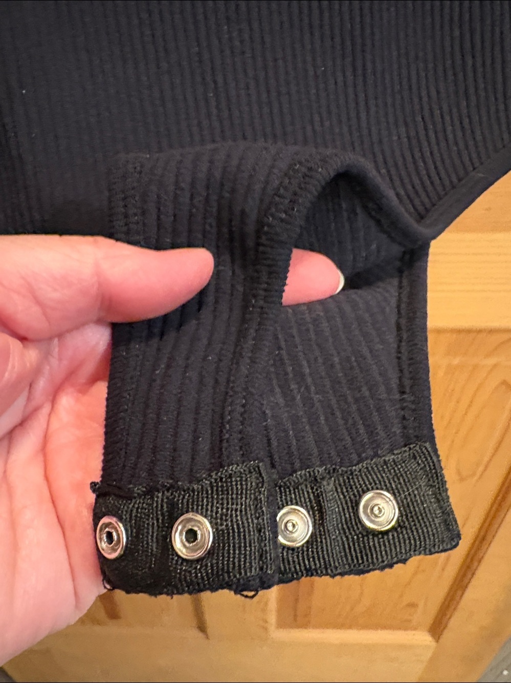 Stretch Black Ribbed Razor Back Body Suit Sz L/XL - Picture 5 of 6